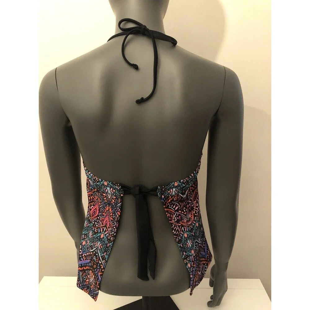Arizona Brand Halter‎ Swim Top XL Juniors Multi-color Geometric Beach Summer Fun